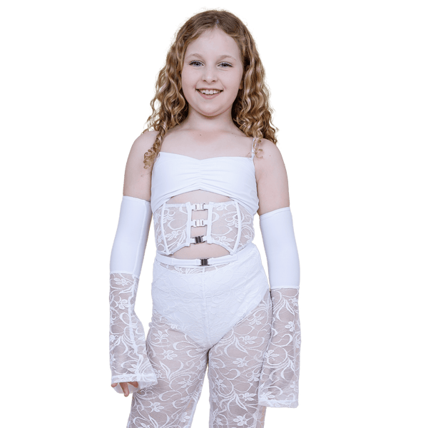 Exquisite Lace Crop and Sleeve Set