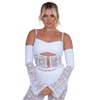 Exquisite Lace Crop and Sleeve Set
