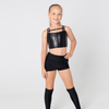 Slash Faux Leather Top
